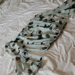 Off the shoulder Green and white floral top